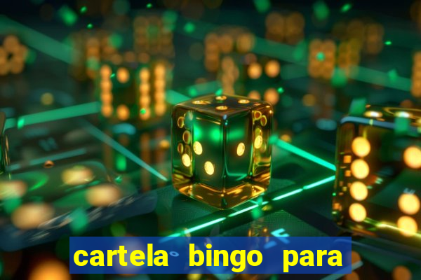 cartela bingo para cha de cozinha imprimir gratis