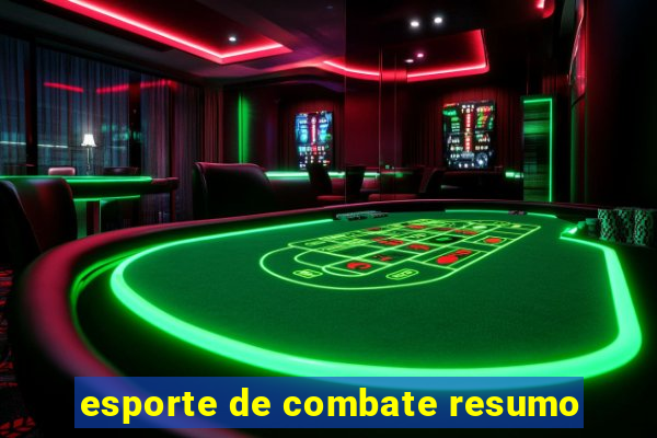 esporte de combate resumo