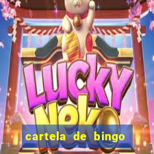 cartela de bingo pra imprimir