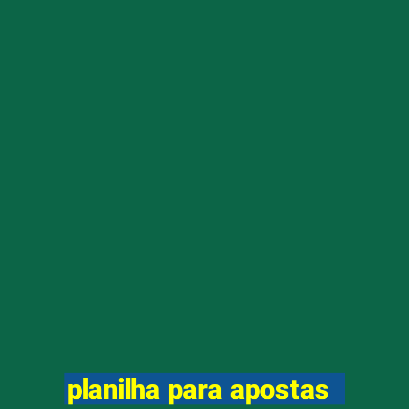 planilha para apostas