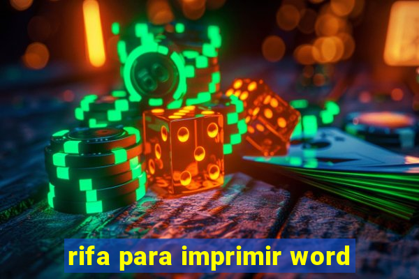 rifa para imprimir word