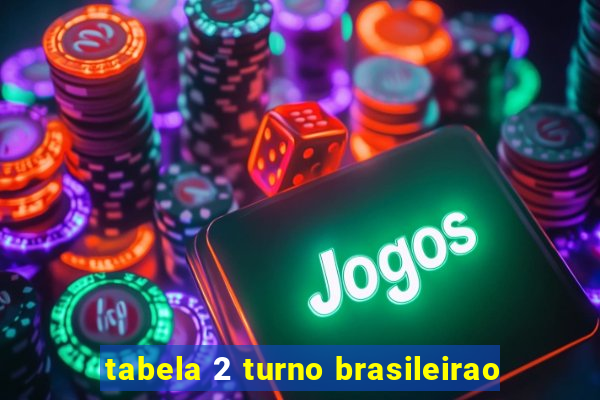 tabela 2 turno brasileirao