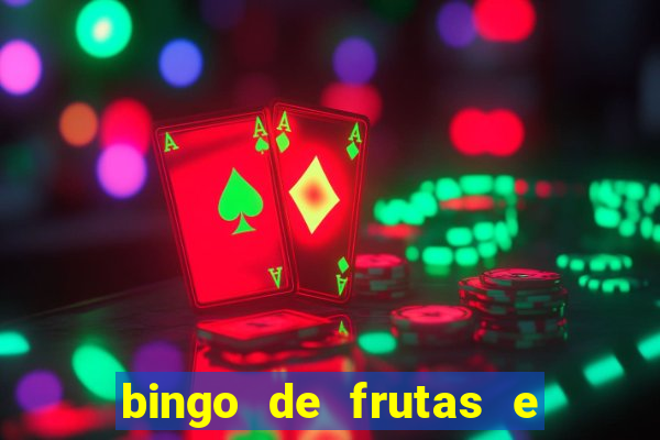 bingo de frutas e legumes para imprimir