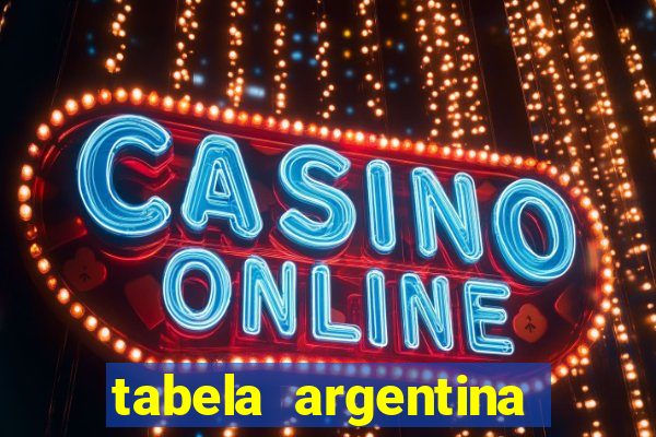 tabela argentina torneo betano