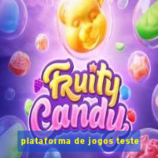 plataforma de jogos teste