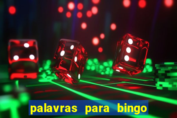 palavras para bingo cha de bebe