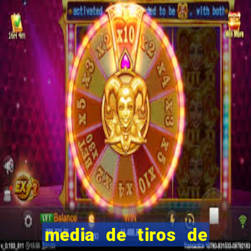 media de tiros de meta por jogo