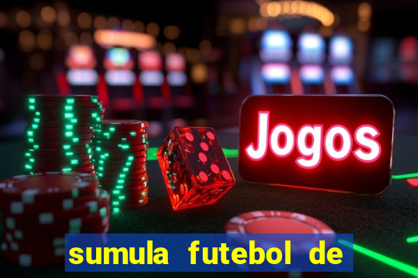 sumula futebol de campo word