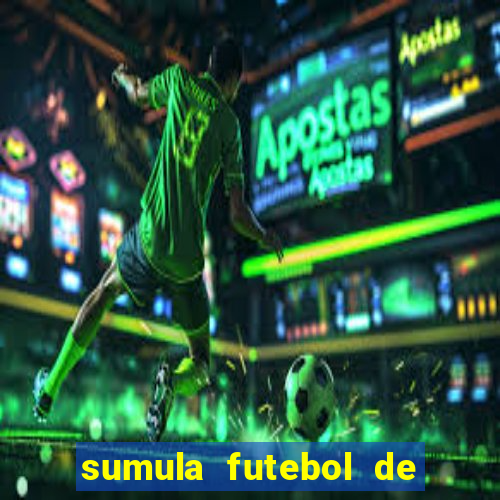 sumula futebol de campo word