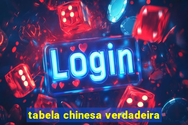 tabela chinesa verdadeira