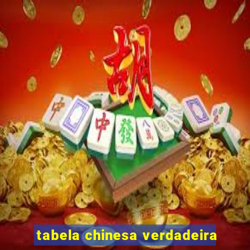 tabela chinesa verdadeira