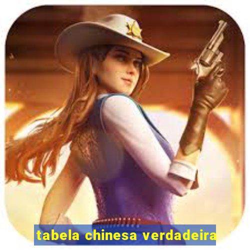 tabela chinesa verdadeira