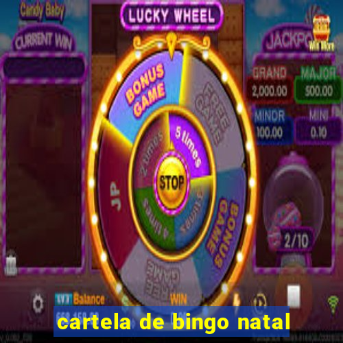 cartela de bingo natal