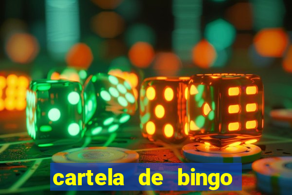 cartela de bingo cha de panela