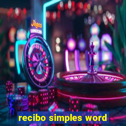 recibo simples word