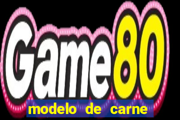 modelo de carne para pagamento