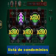 lista de condominios