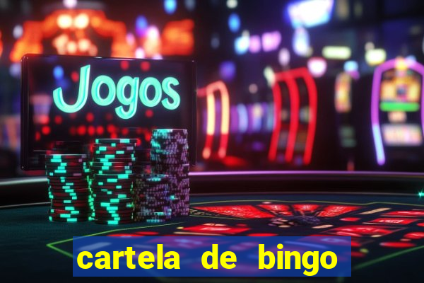 cartela de bingo cha de bebe