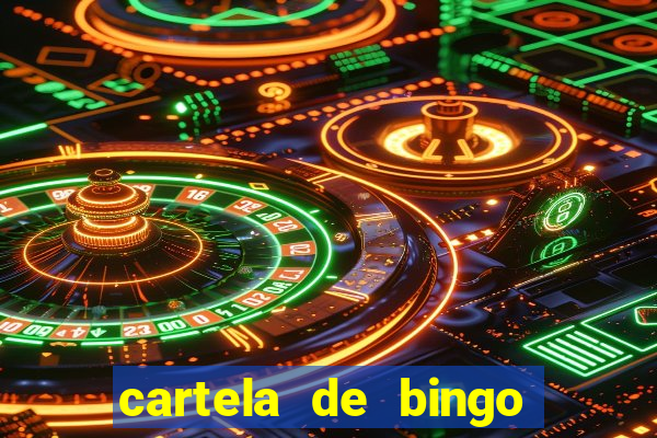 cartela de bingo cha de bebe