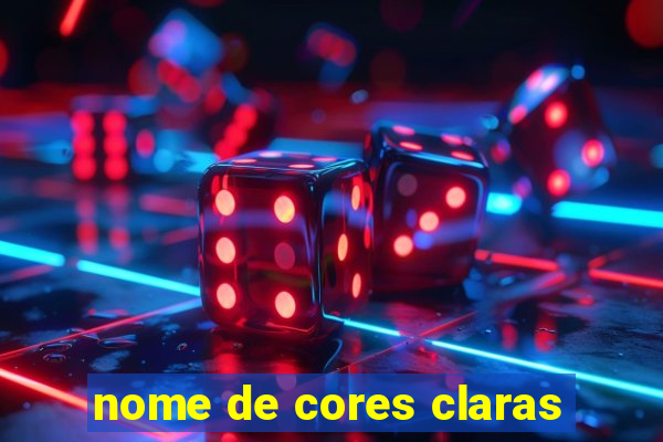 nome de cores claras