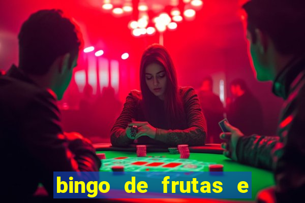 bingo de frutas e legumes para imprimir