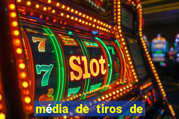 média de tiros de meta por jogo