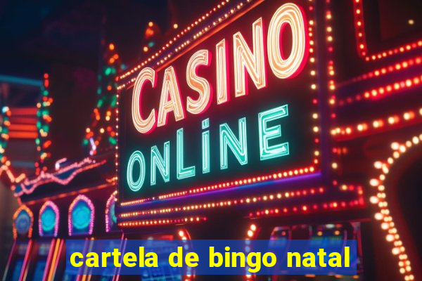 cartela de bingo natal