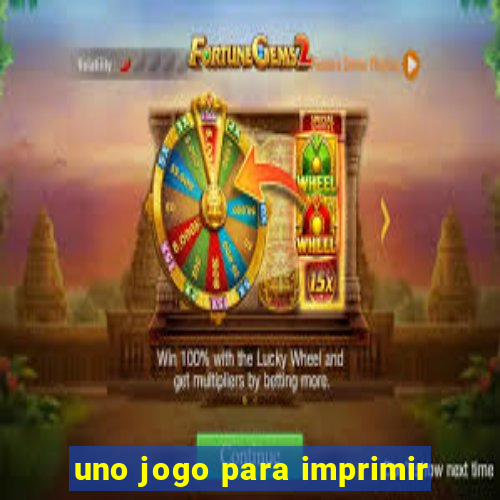 uno jogo para imprimir