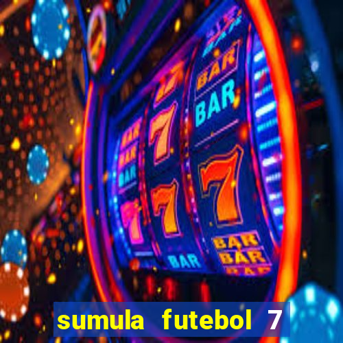 sumula futebol 7 society excel